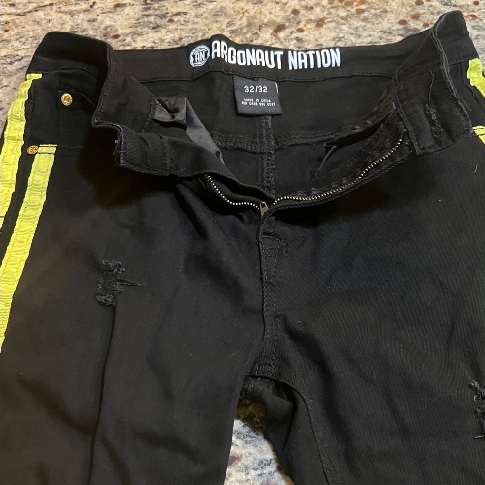 Black and Yellow Men's Jeans